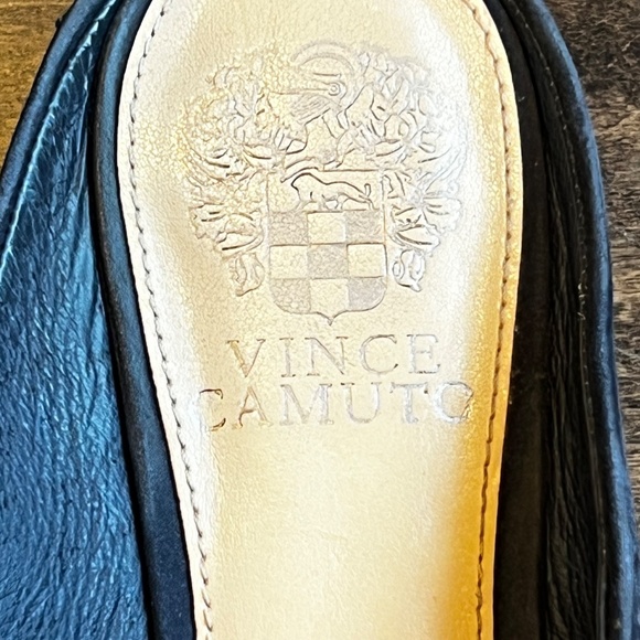 Vince Camuto Navy Blue Leather Mule Size 6.5 - Picture 7 of 10